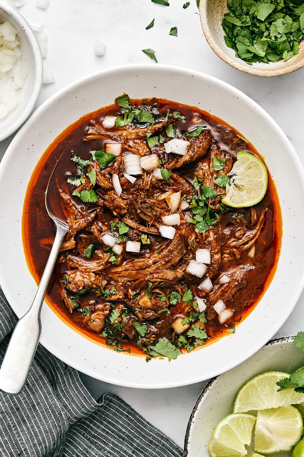 A bowl of Mexican beef birria.