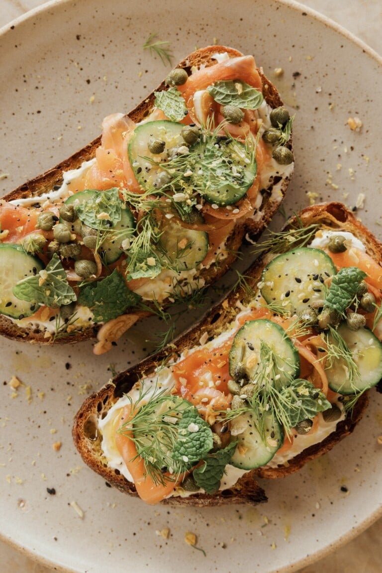 smoked salmon toast_father's day breakfast ideas