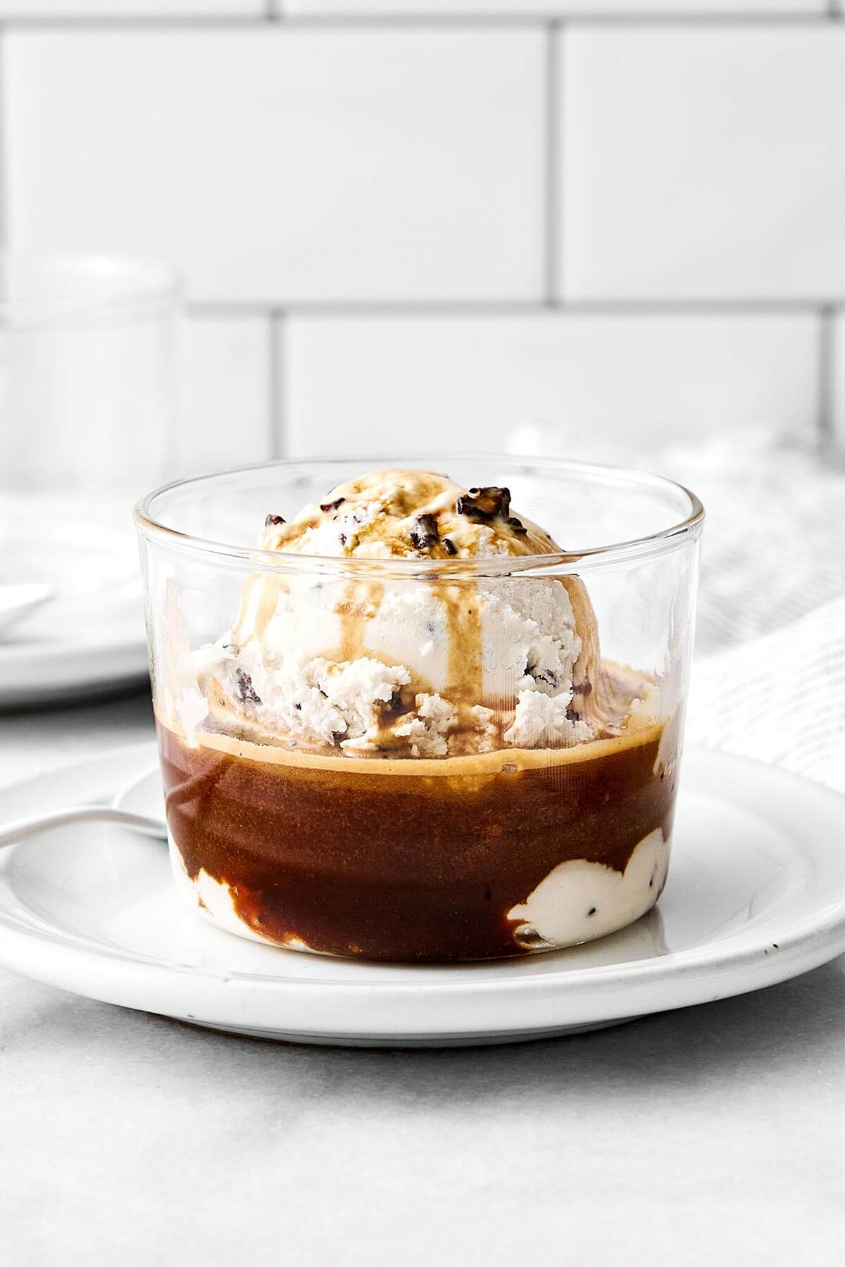 A glass of affogato.
