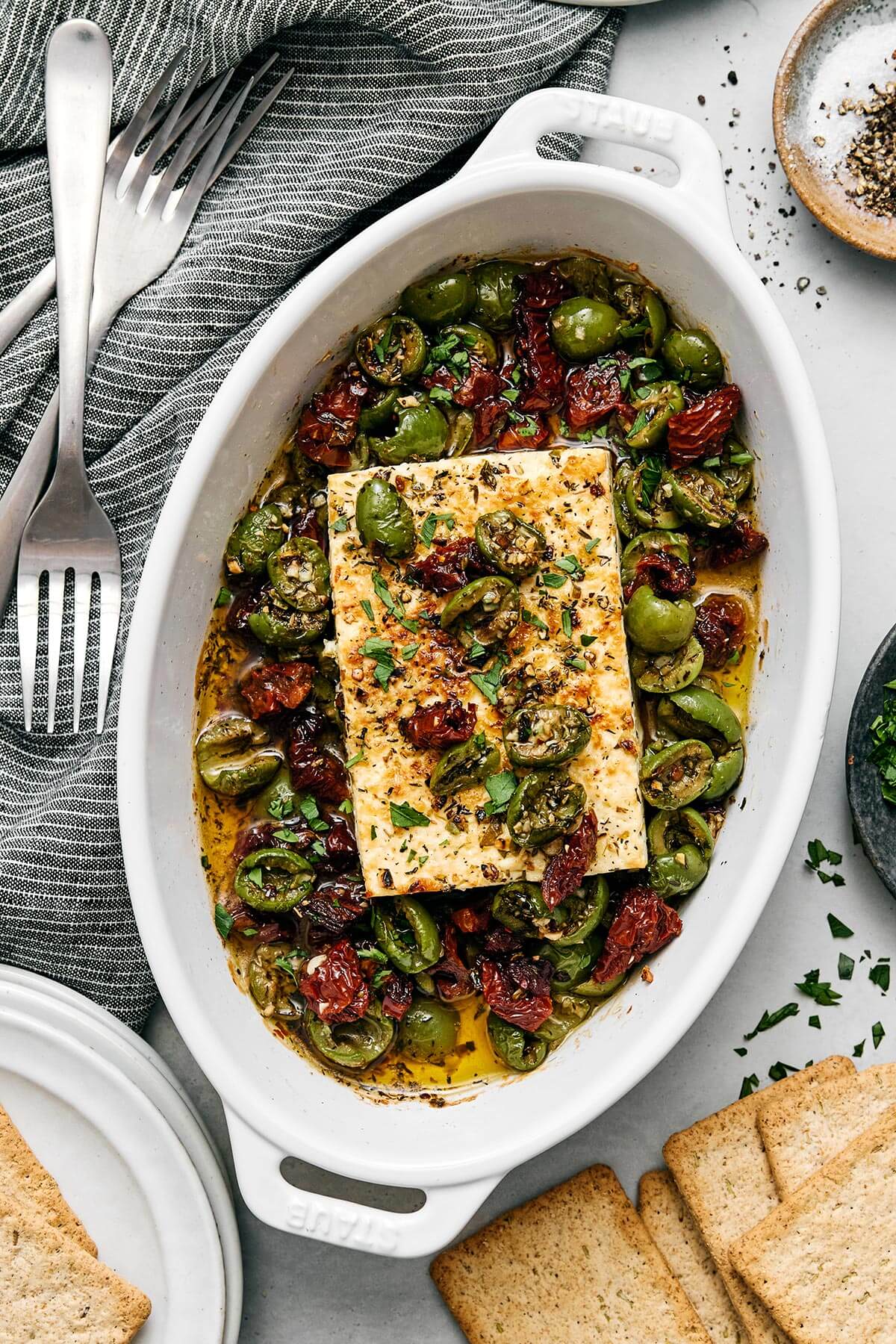 Mediterranean baked feta.