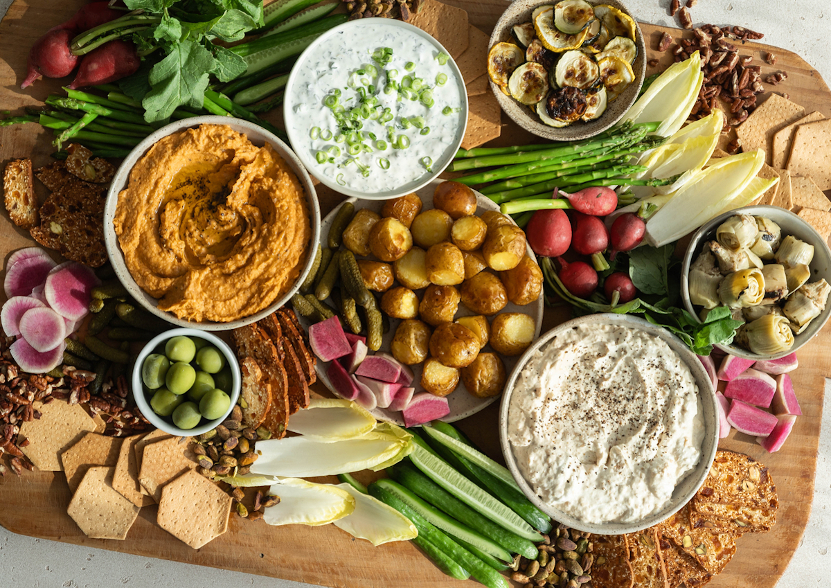 dips & crudité grazing board_bbq side dishes