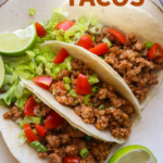 turkey tacos labeled for pinterest.