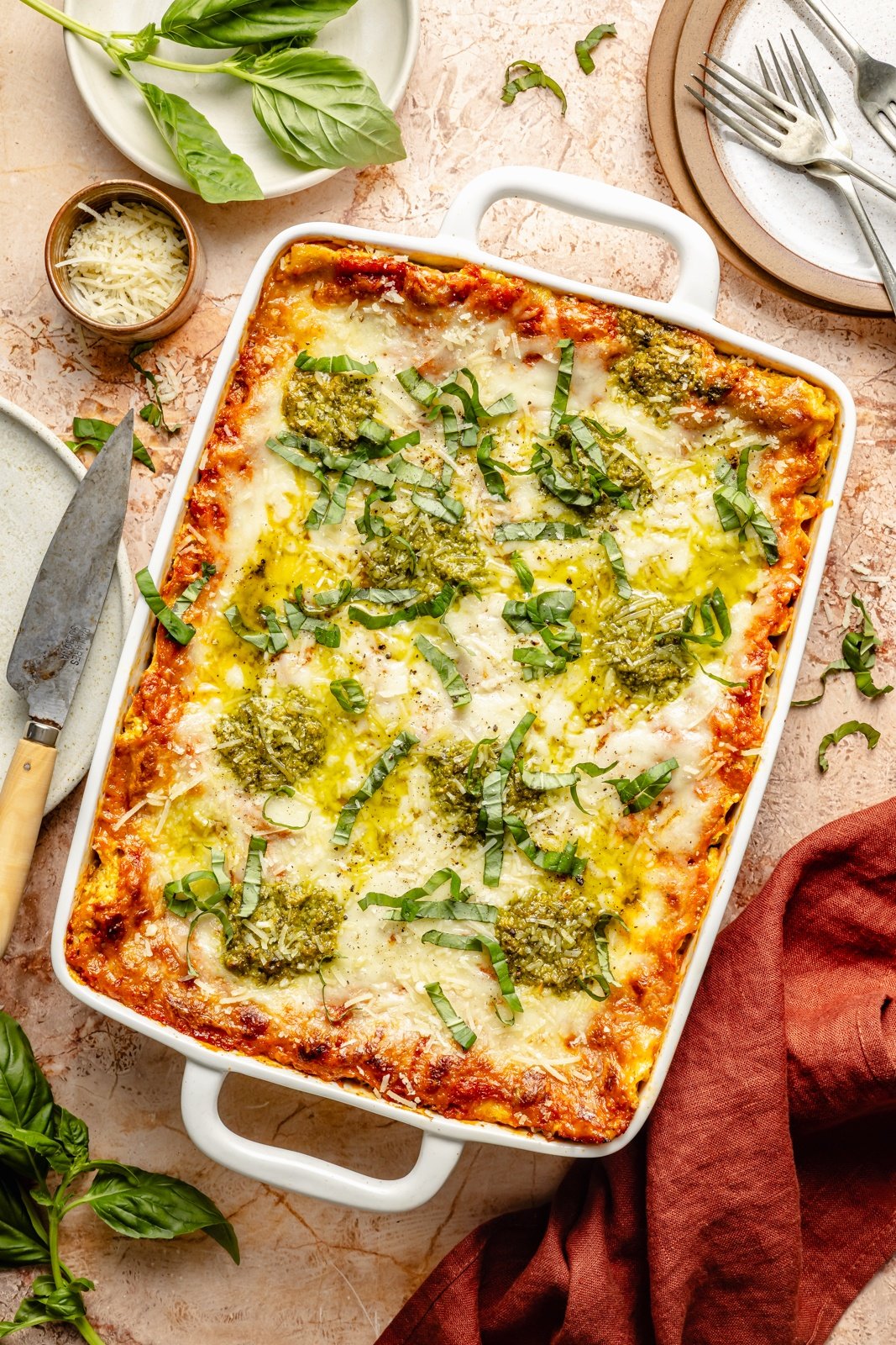 the best vegetarian lasagna in a pan