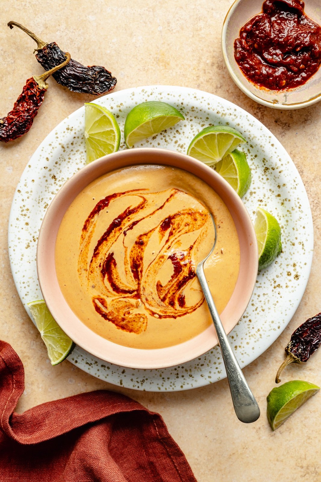 chipotle tahini sauce in a bowl