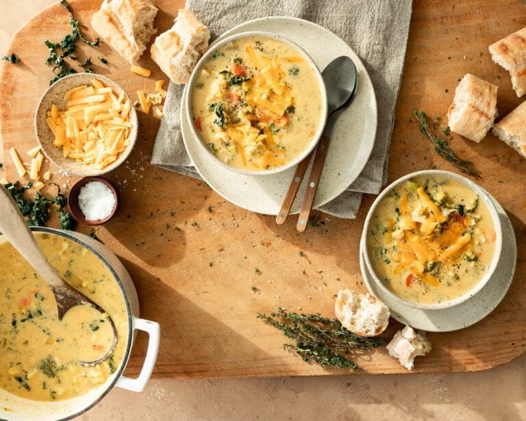 healthy broccoli cheddar soup