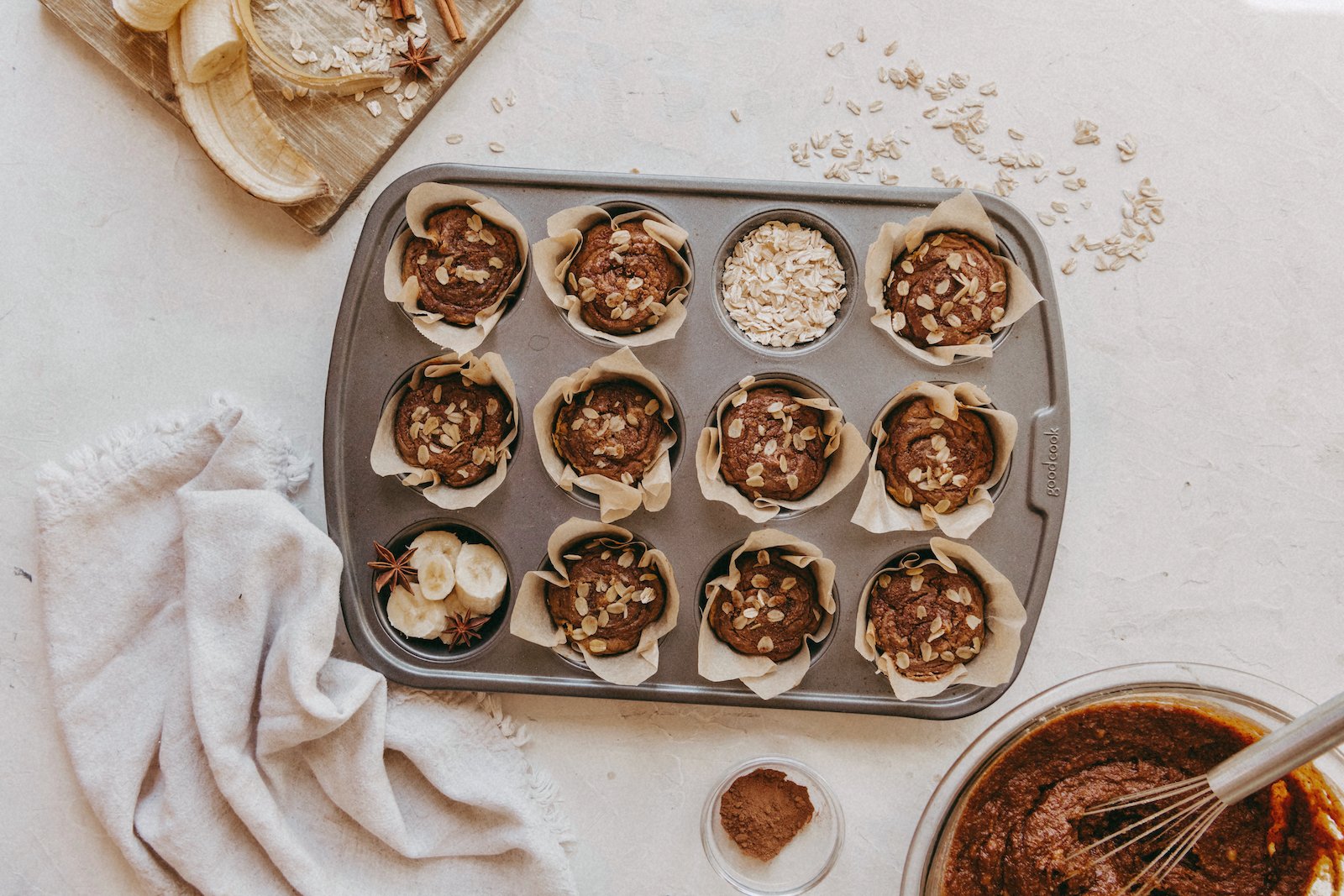 banana pumpkin muffins