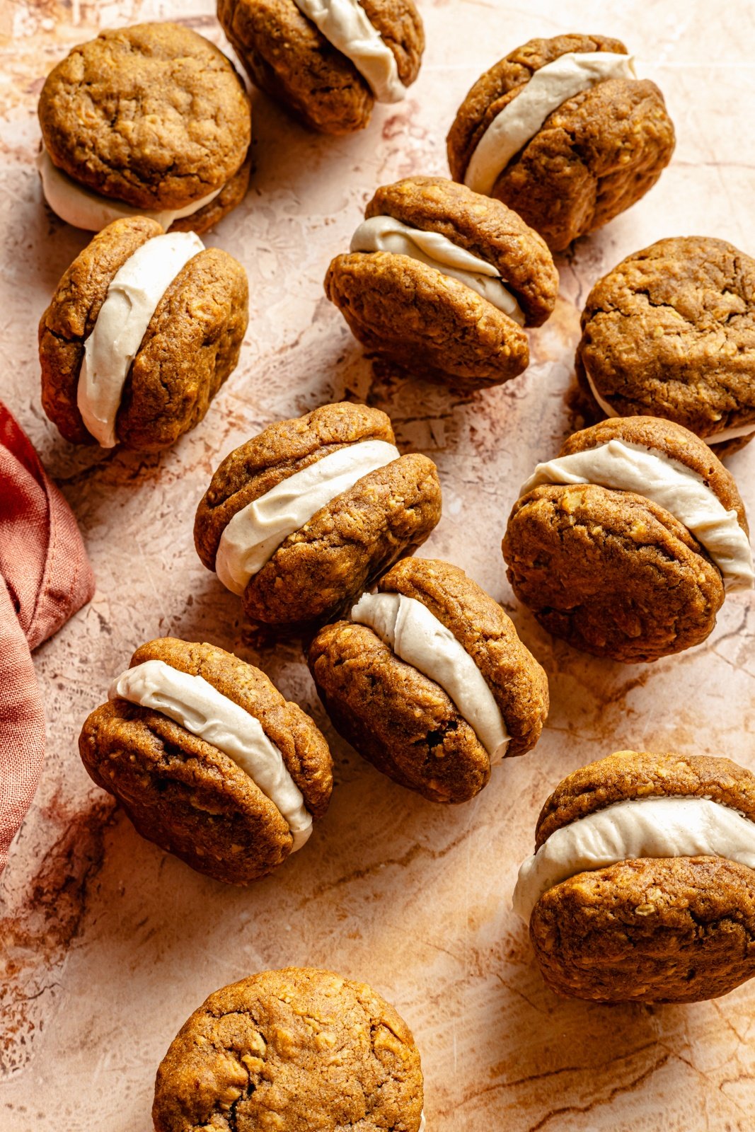 mixing dough for pumpkin oatmeal cream pies