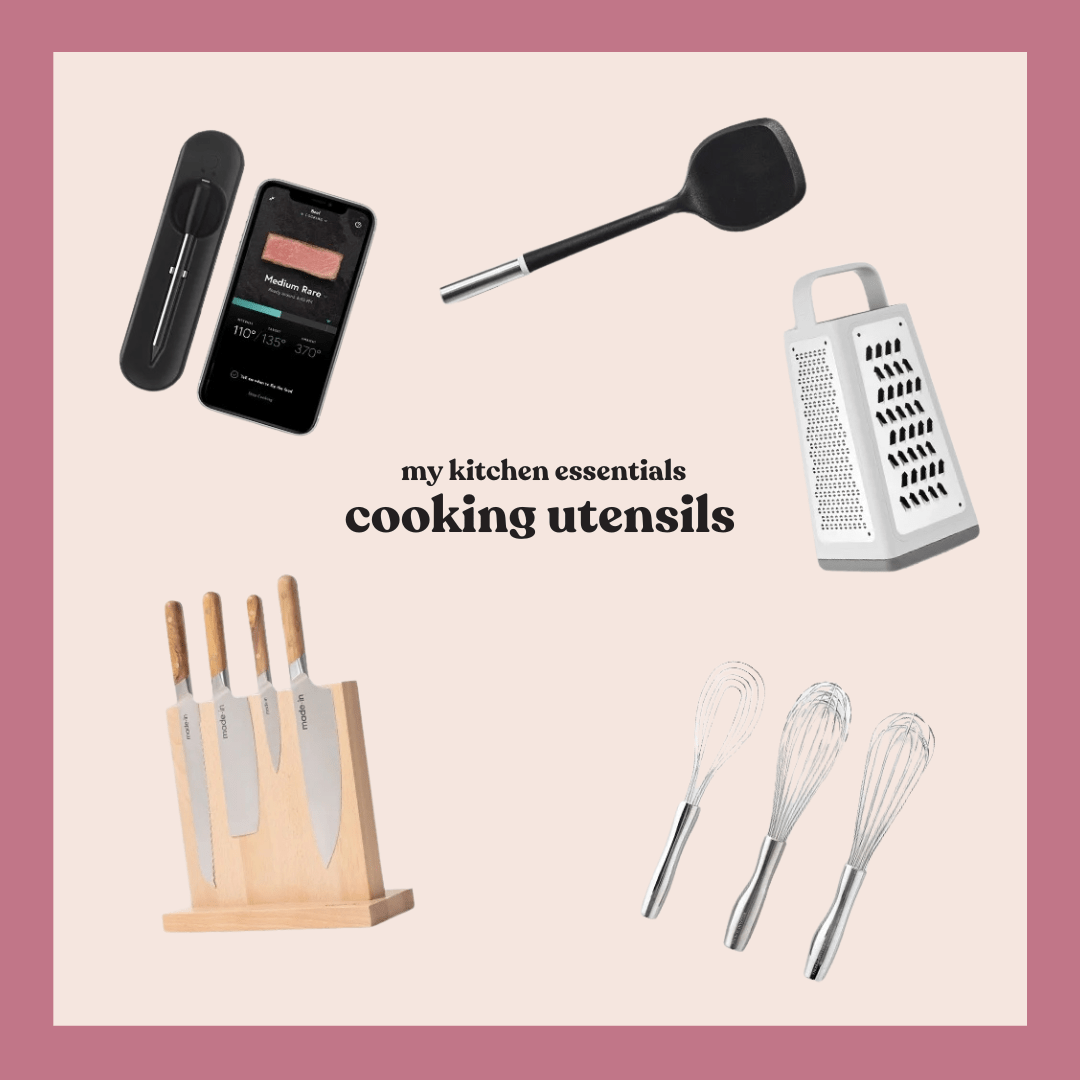 collage of cooking utensils