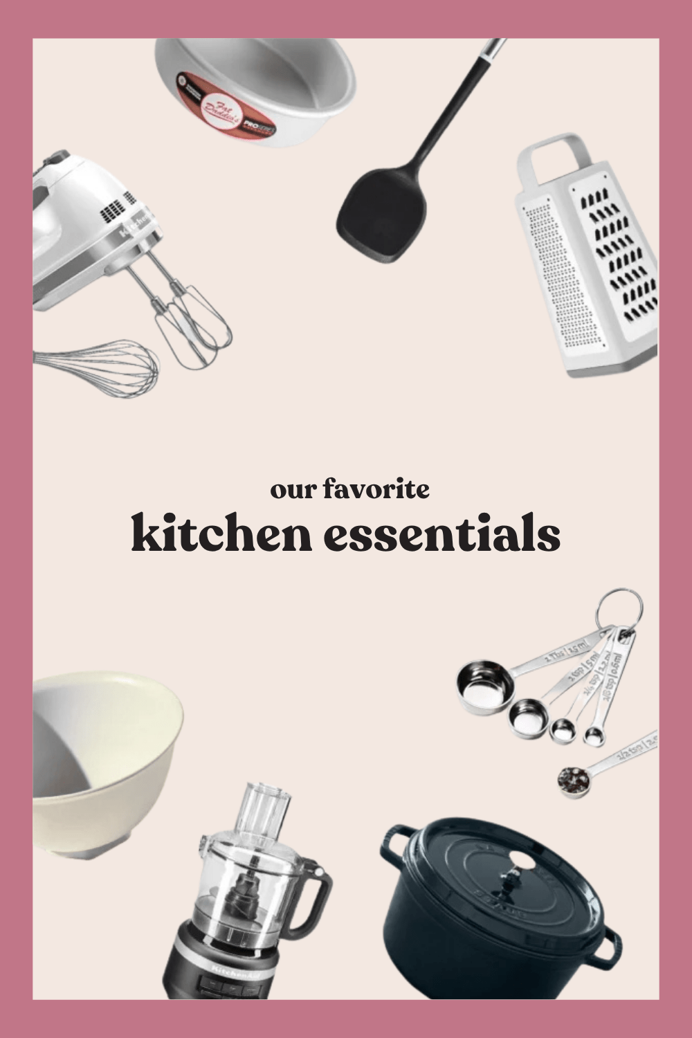 collage of kitchen essentials