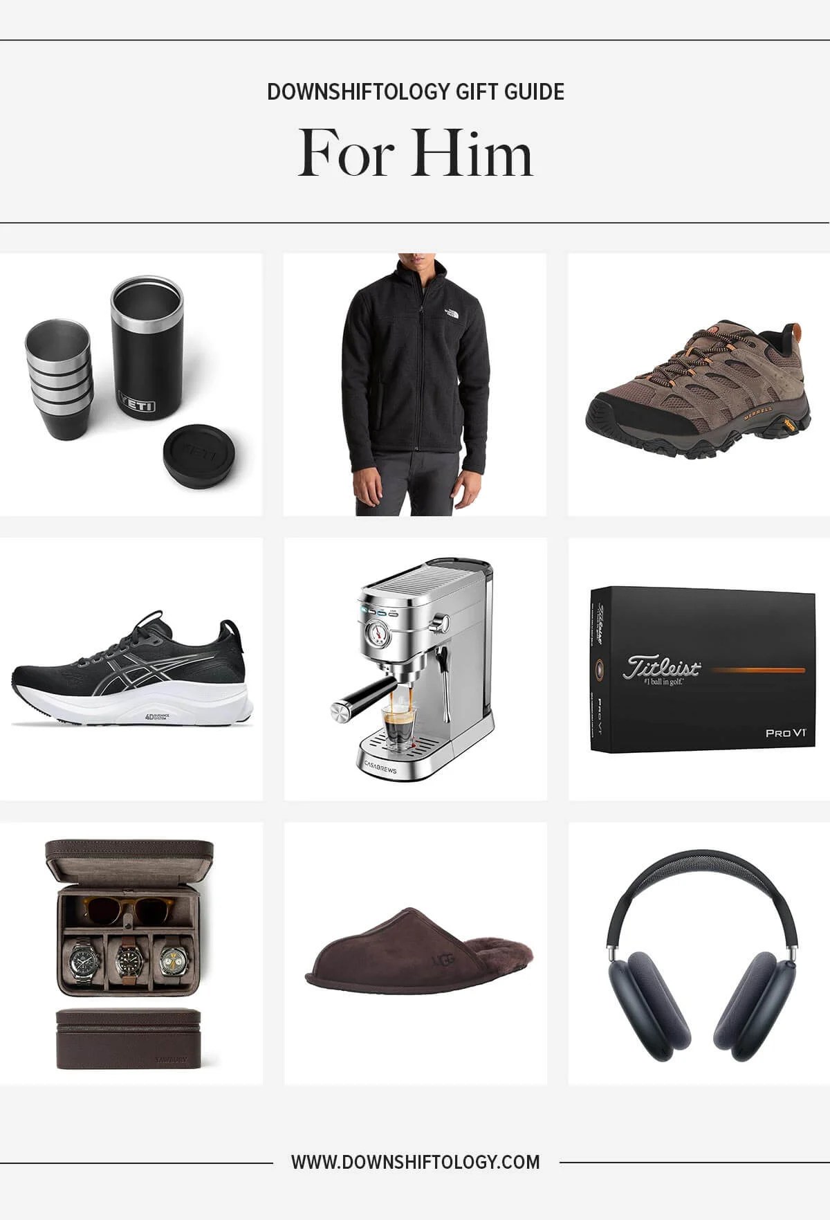Gift guide for him.