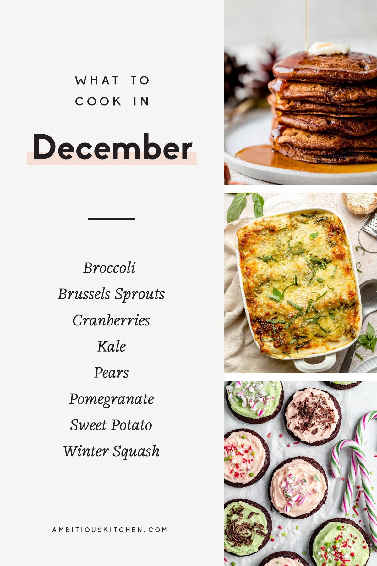 collage of recipes to cook in December