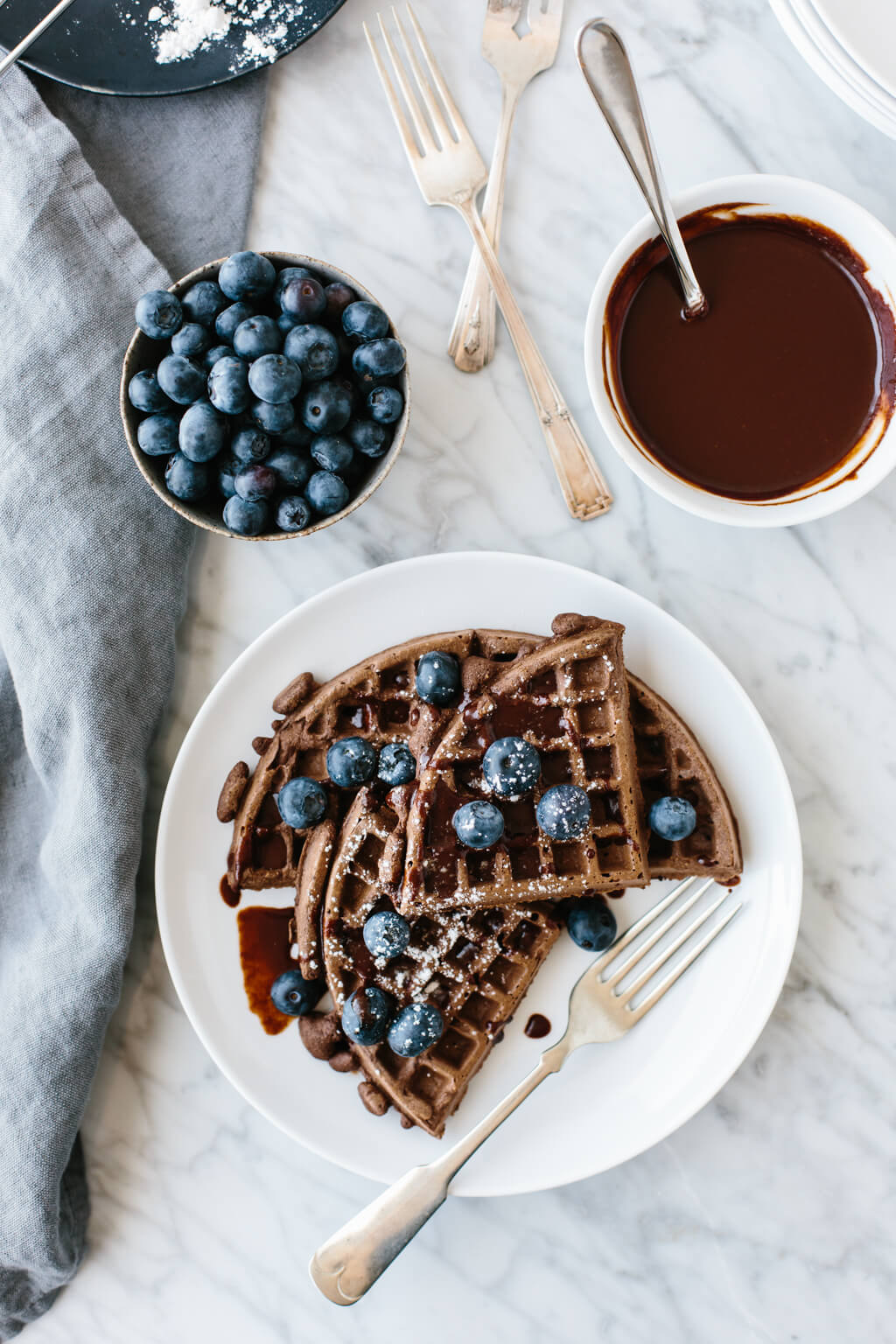 (gluten-free, paleo) These chocolate waffles are utterly delicious and decadent. Made with raw cacao powder they're a family favorite breakfast recipe. Watch the video to learn how to make these paleo waffles.