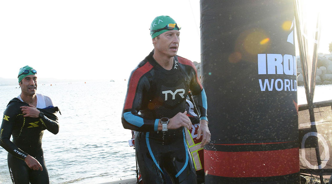 Ryan Briscoe competiting in the Iron Man competition