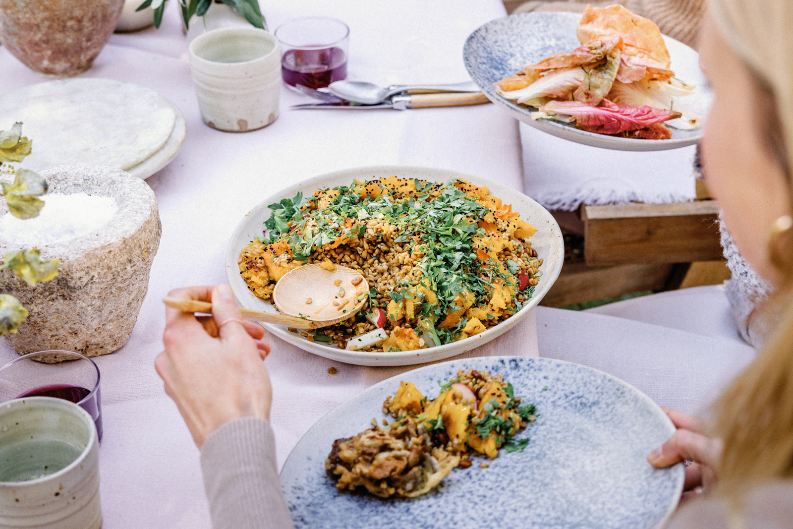 Einkorn Salad With Charred Squash 