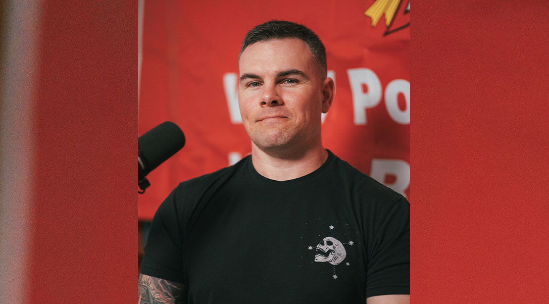 Kagan Dunlap hosting his podcast