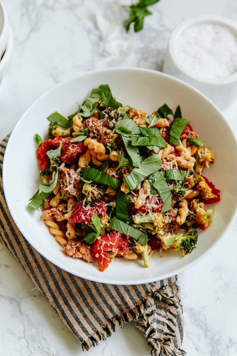 Gemelli with Turkey Sausage and Broccoli