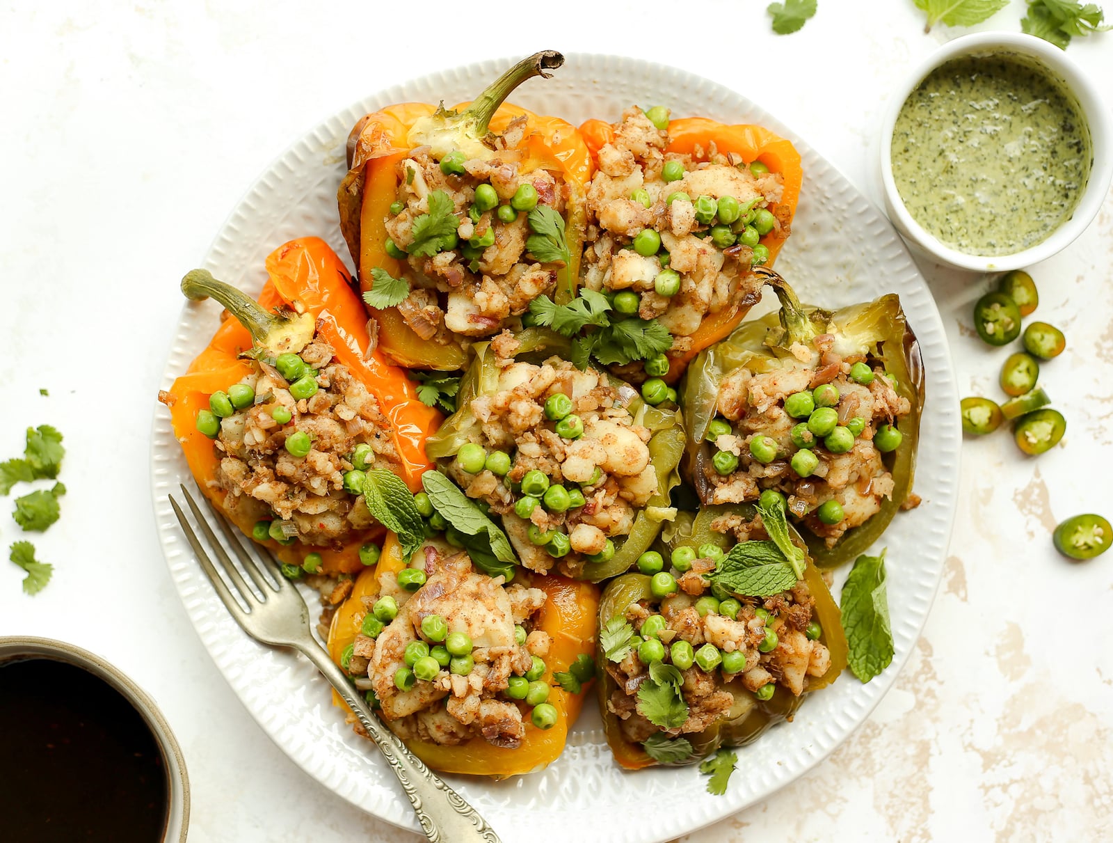 Samosa Stuffed Bell Peppers