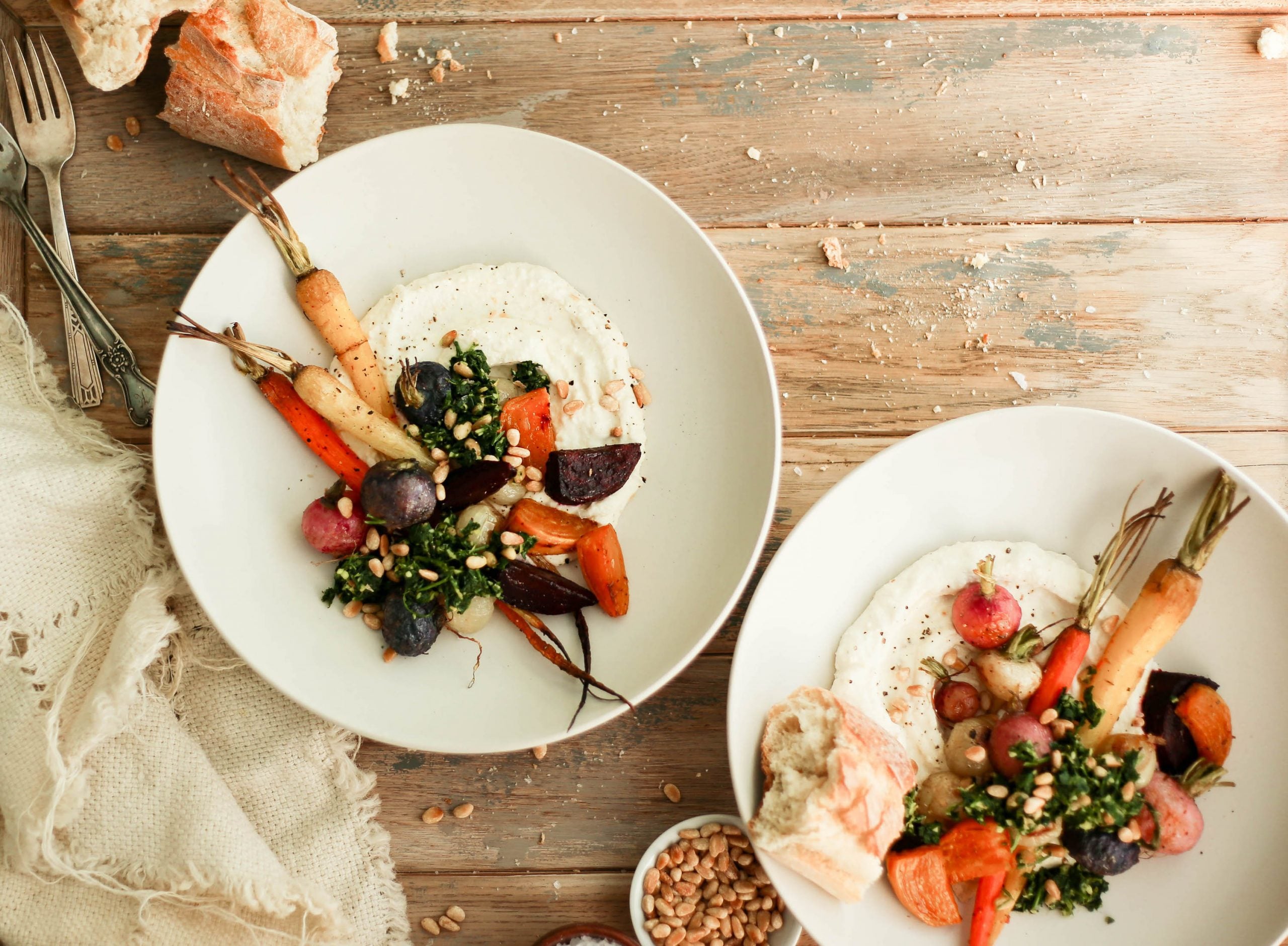 Roasted Root Vegetables with Gremolata and Whipped Feta