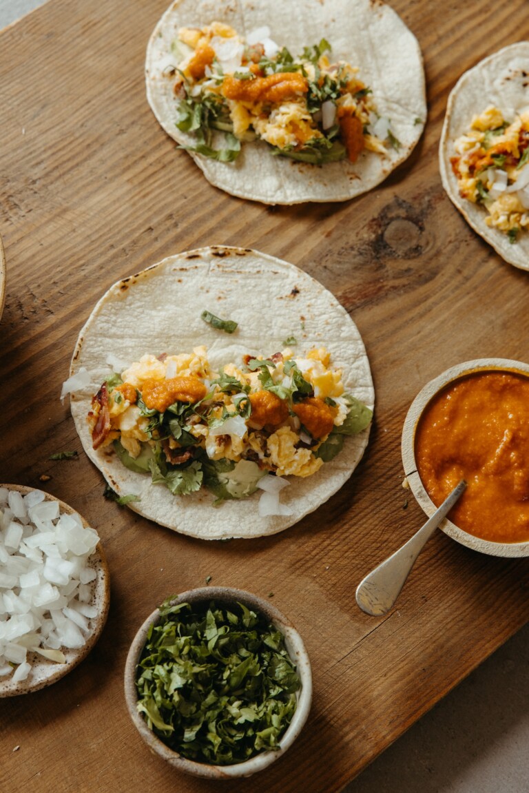 Bacon, Egg, and Avocado Breakfast Taco