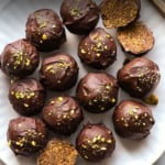 pistachio balls labeled for Pinterest.